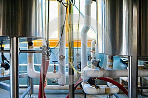 Pipes and valves, brewery piping systems