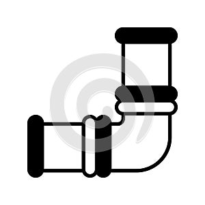 Pipes vector Solid icon style illustration. EPS 10 file