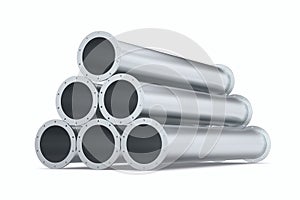 Pipes on white background. Isolated 3D illustration