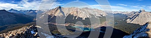 Pipestone and Red Deer River Valleys Aerial Panoramic Landscape View