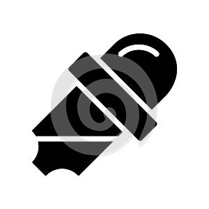 Pipet black glyph icon