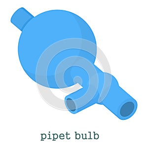 Pipet bulb icon, cartoon style