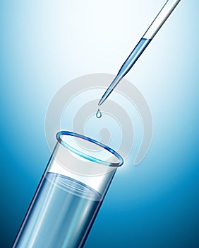 Pipette with a flask