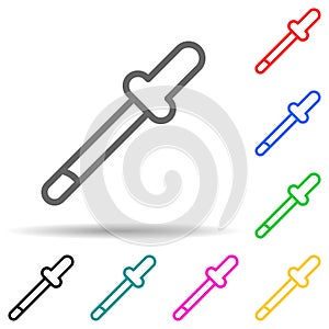 pipette multi color style icon. Simple thin line, outline  of web icons for ui and ux, website or mobile application