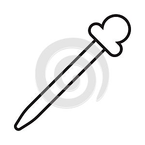 Pipette simple medical icon in trendy line style isolated on white background for web apps and mobile concept. Vector Illustration