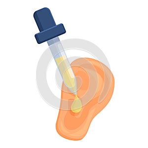 Pipette using cure icon cartoon vector. Clinical dropper