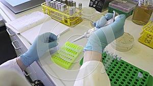 Pipetting of PCR reaction into the PCR Strips