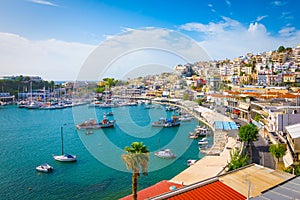 Piraeus, Athens, Greece. Mikrolimano harbour and yacht marina,