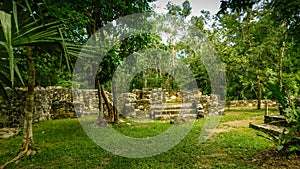 Piramid in the arqueological zone of Coba photo
