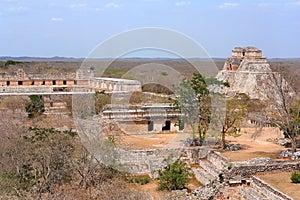 Mayan pyramids in Uxmal yucatan mexico LX photo