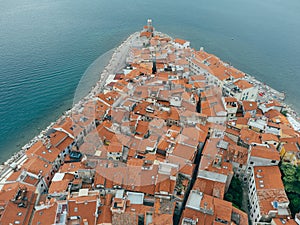 Piran Cape Madona Point, Aerial View, Slovenia