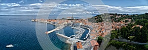 Piran city panorama in Slovenia in Europe in HDR