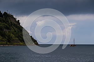 Piran - Panoramic view from Fiesa on the coastline of Piran peninsula, Slovenian Istria