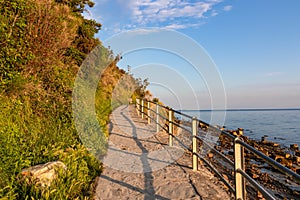 Piran - Scenic walking path between Fiesa and charming coastal town of Piran in Slovenian Istria