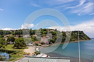 Piran - Scenic walking path between Fiesa and charming coastal town of Piran in Slovenian Istria