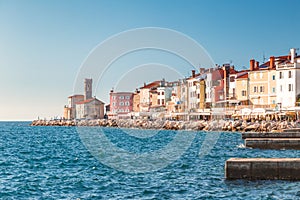 Piran town on Adriatic sea.