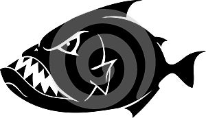 Piranha Fish Cartoon Cut Out