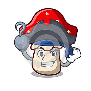 Pirate amanita mushroom character cartoon