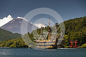 Pirate boat at Ashinoko lake