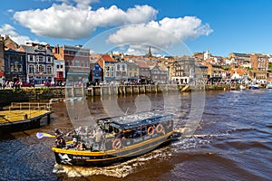 Pirate boat trips in Whitby - Popular tourist resort, North Yorkshire, UK