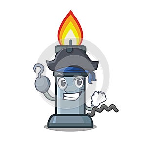 Pirate bunsen burner isolated with the cartoon