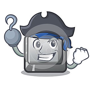 Pirate button I on a keyboard mascot