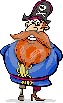 Pirate captain cartoon illustration