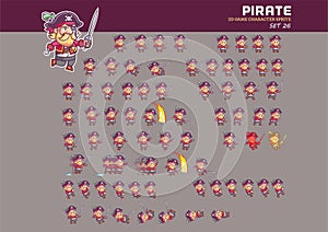 Pirate Cartoon Game Character Animation Sprite