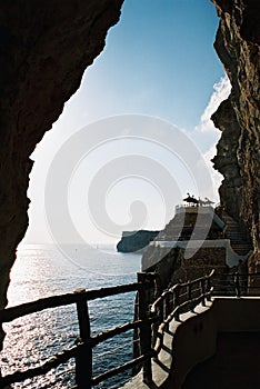 Pirate Cave in a cliff