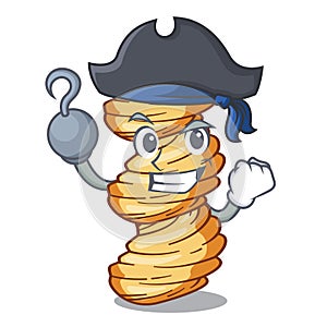 Pirate cellentani pasta isolated in the mascot