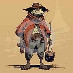 Pirate Character Design: Detailed Wildlife Meets Urban Grittiness