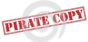 Pirate copy red stamp