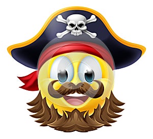 Pirate Emoticon Cartoon Face photo