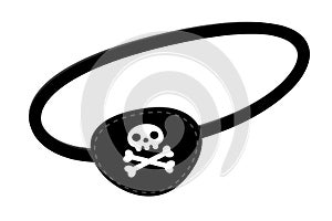 Pirate eye patch icon sign flat style design vector illustration isolated on white background.