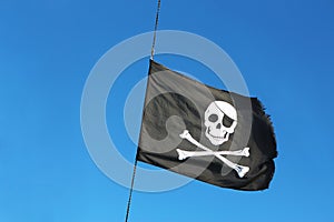 Pirate flag on the sky