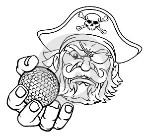 Pirate Golf Ball Sports Mascot Cartoon