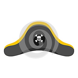 Pirate hat icon isolated