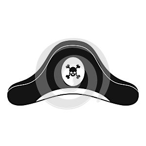 Pirate hat icon, simple style