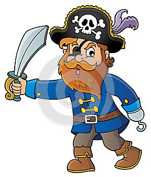 Pirate holding sabre theme 1