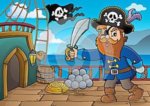 Pirate holding sabre theme 3