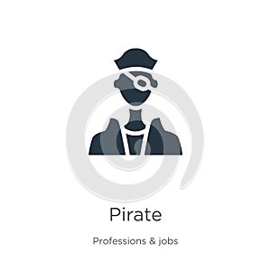 Pirate icon vector. Trendy flat pirate icon from professions & jobs collection isolated on white background. Vector illustration