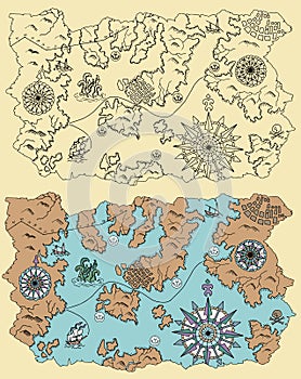 Pirate map of unknown lands