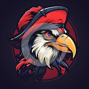 Pirate parrot logo design