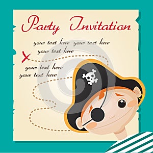 Pirata invito alla festa 