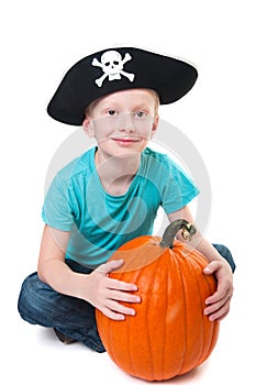 Pirate with pumpkin - halloween theme