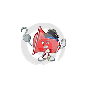 Pirate red loudspeaker cartoon character with mascot