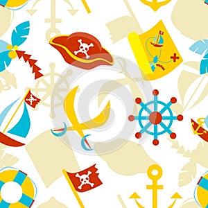 Pirate seamless pattern