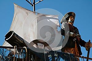 Pirate on ship.