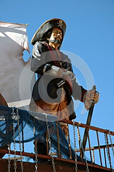 Pirate on ship.