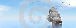 Pirate Ship - 3D render